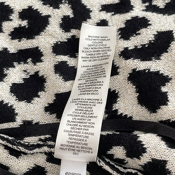 Leopard/gold Print Cardigan, size 2 - Picture 5 of 11